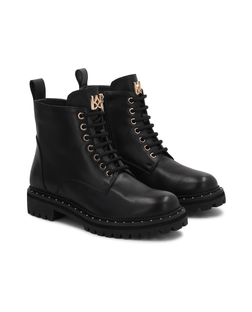 Kazar-Lederstiefeletten-schwarz
