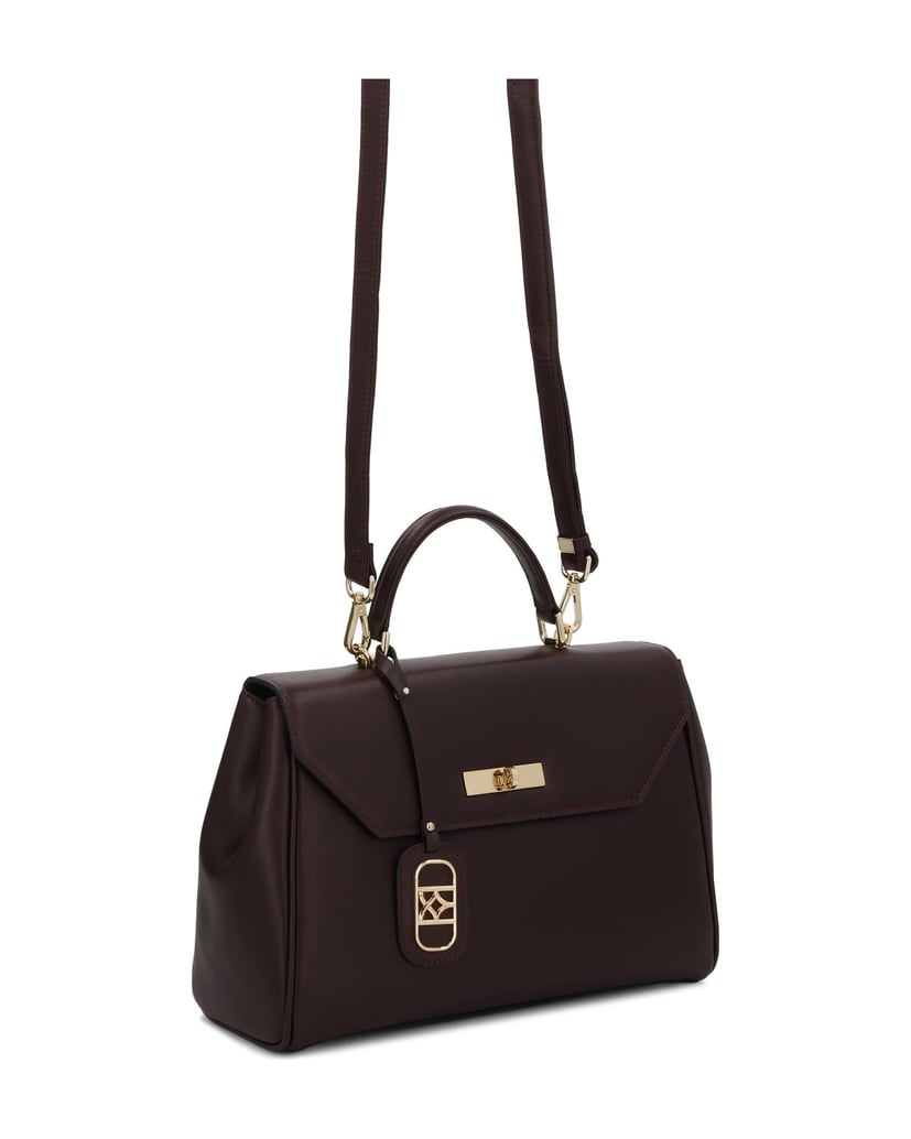 Kazar-Kastanienbraune-elegante-Lederhandtasche-rot