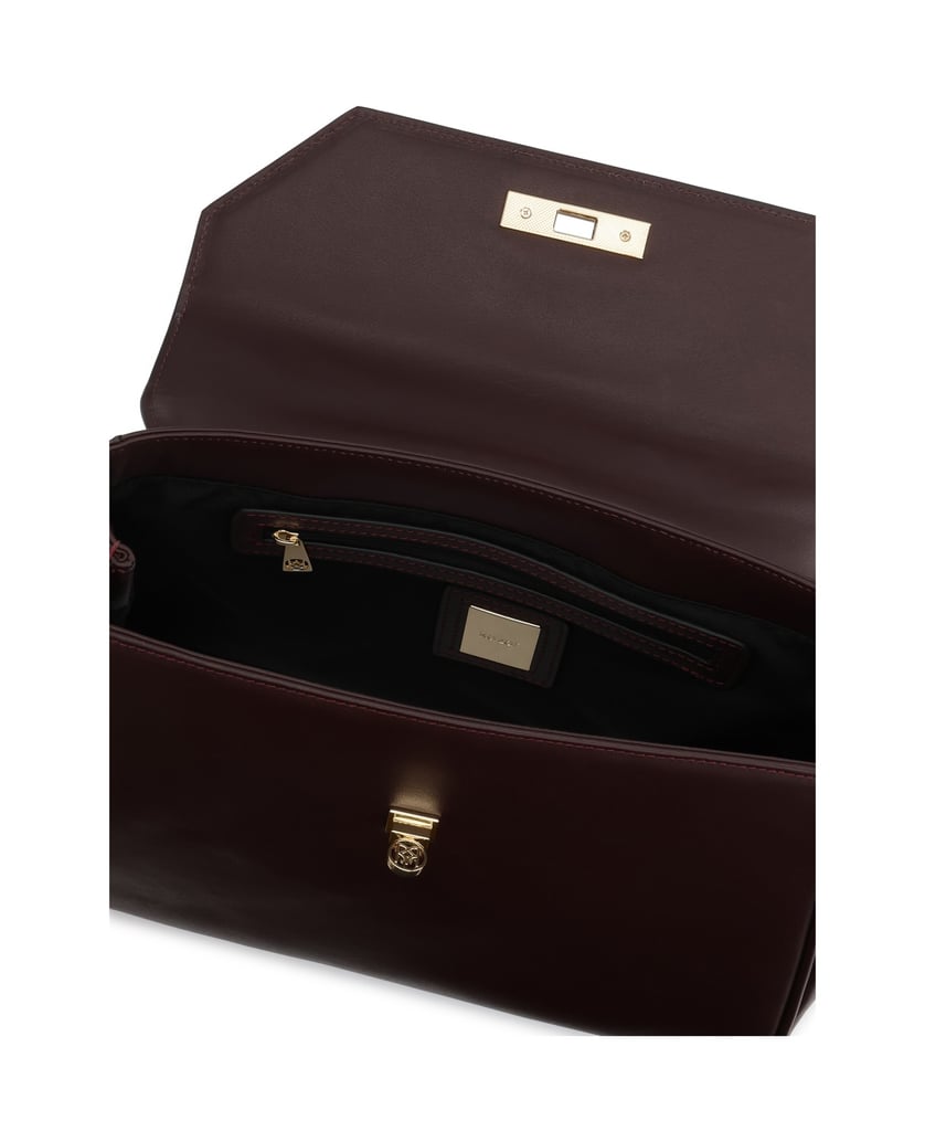 Kazar-Kastanienbraune-elegante-Lederhandtasche-rot