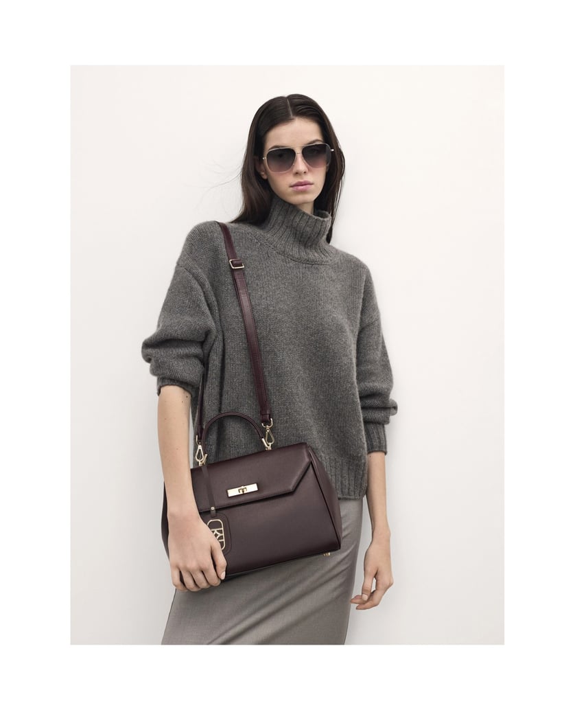 Kazar-Kastanienbraune-elegante-Lederhandtasche-rot