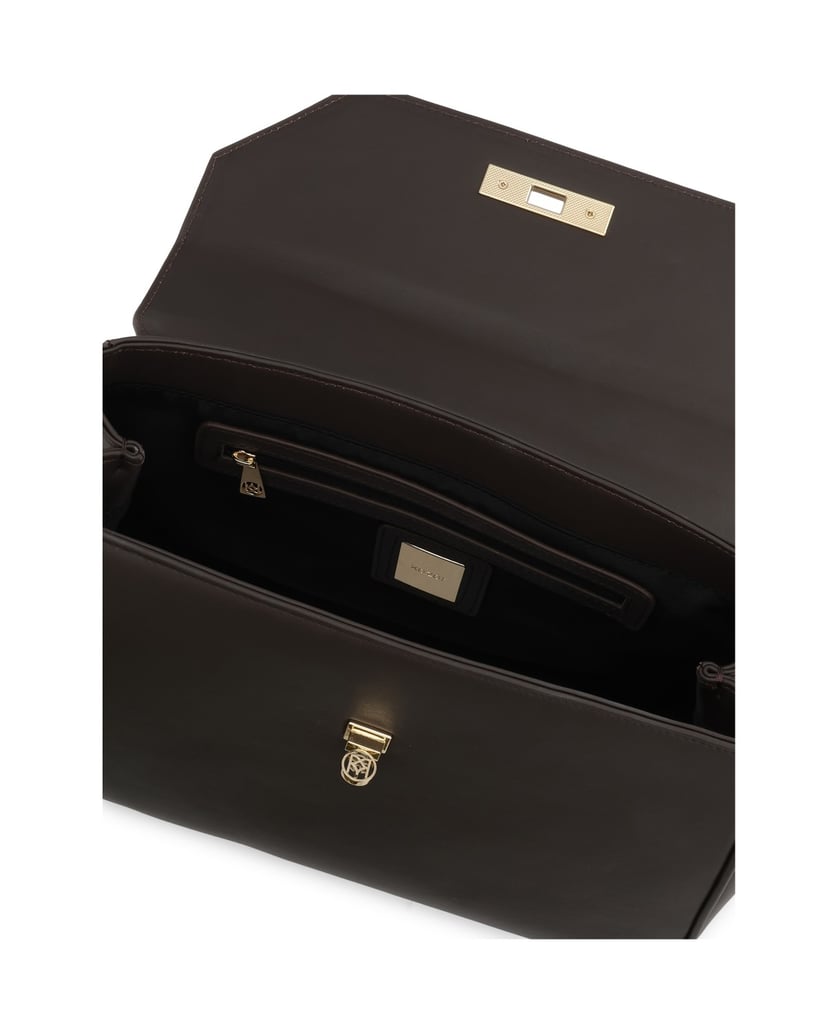 Kazar-Braune-Lederhandtasche-in-Form-eines-Rüssels-braun