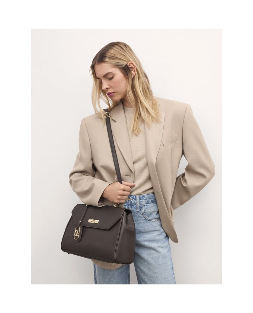 Kazar-Braune-Lederhandtasche-in-Form-eines-Rüssels-braun
