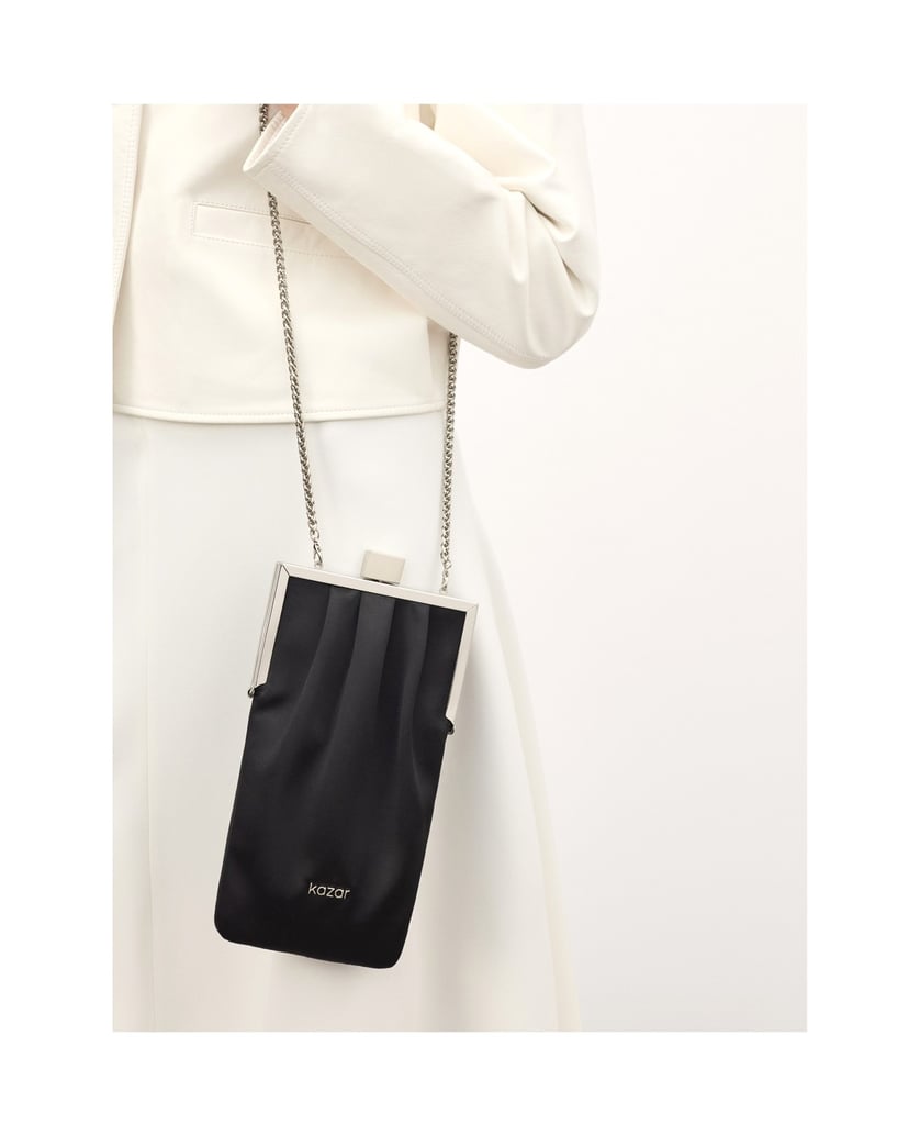 Kazar-Abendhandtasche-aus-schwarzem-Stoff-schwarz