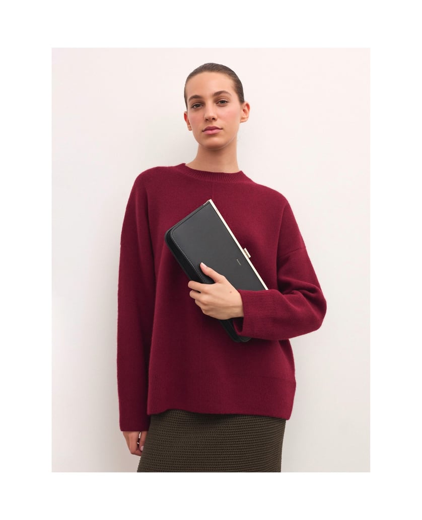 Kazar-Elegante-schwarze-Clutch-Tasche-mit-goldenem-Rahmen-schwarz