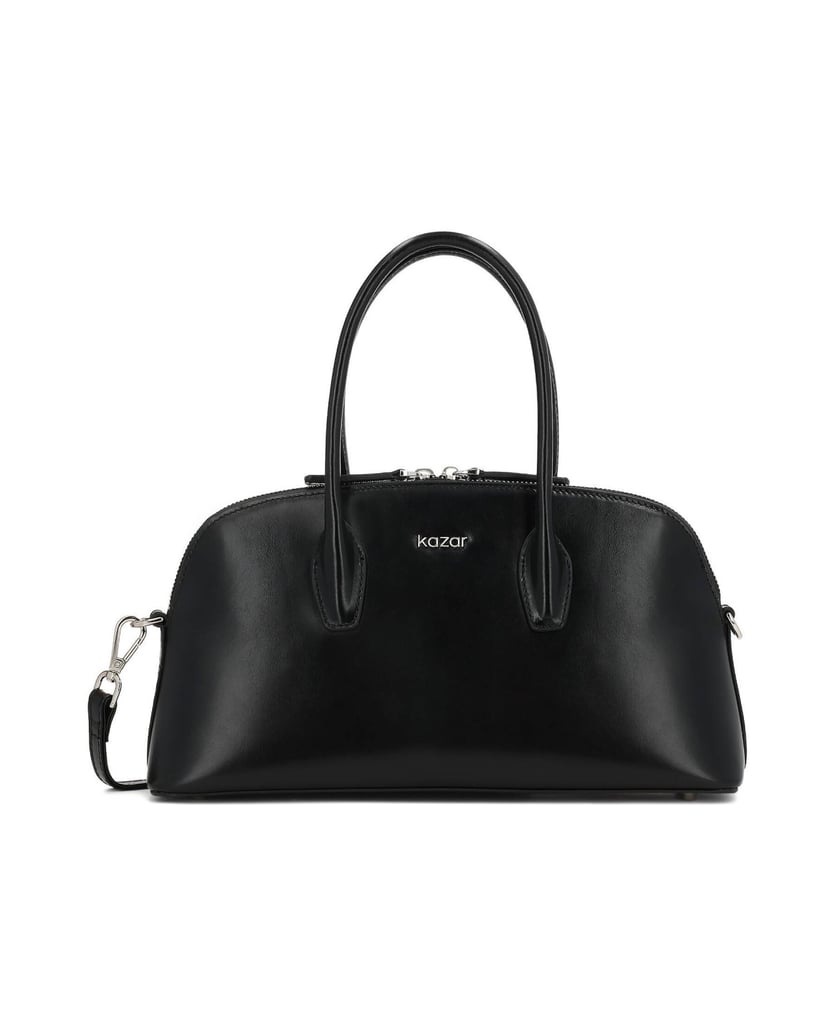 Kazar-Schwarze-Lederhandtasche-mit-fester-Konstruktion-schwarz