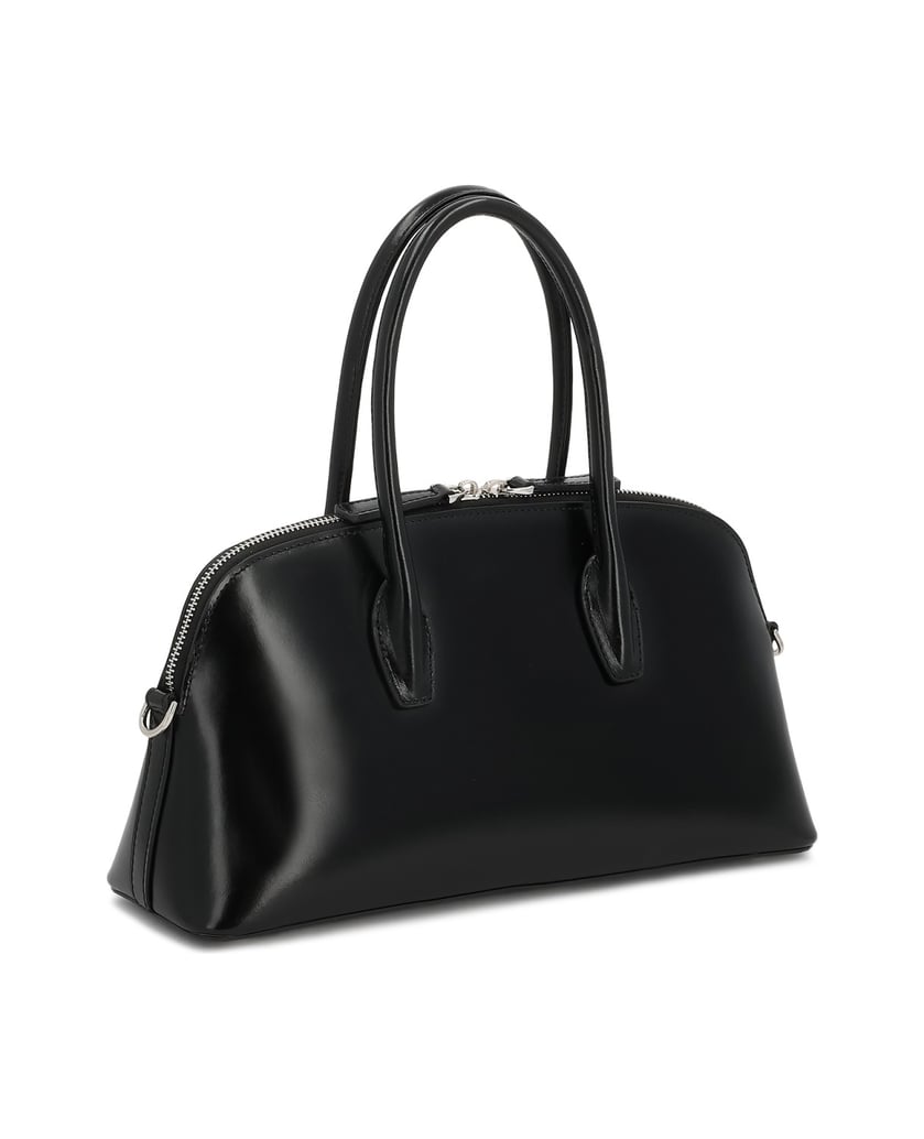 Kazar-Schwarze-Lederhandtasche-mit-fester-Konstruktion-schwarz