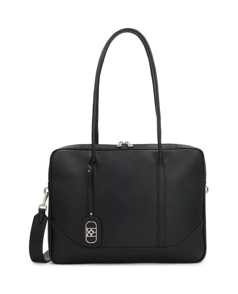 Kazar-Klassische-Laptoptasche-aus-schwarzem-Leder-schwarz