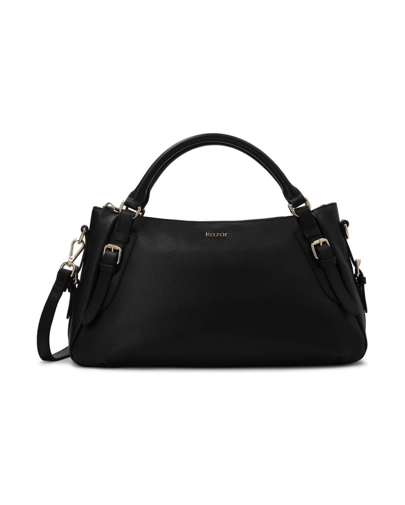 Kazar-Schwarze-Universal-Lederhandtasche-schwarz