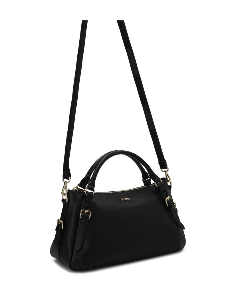 Kazar-Schwarze-Universal-Lederhandtasche-schwarz