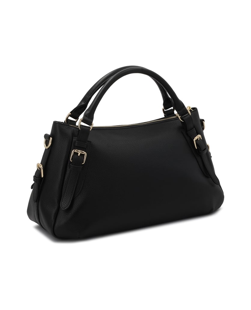 Kazar-Schwarze-Universal-Lederhandtasche-schwarz