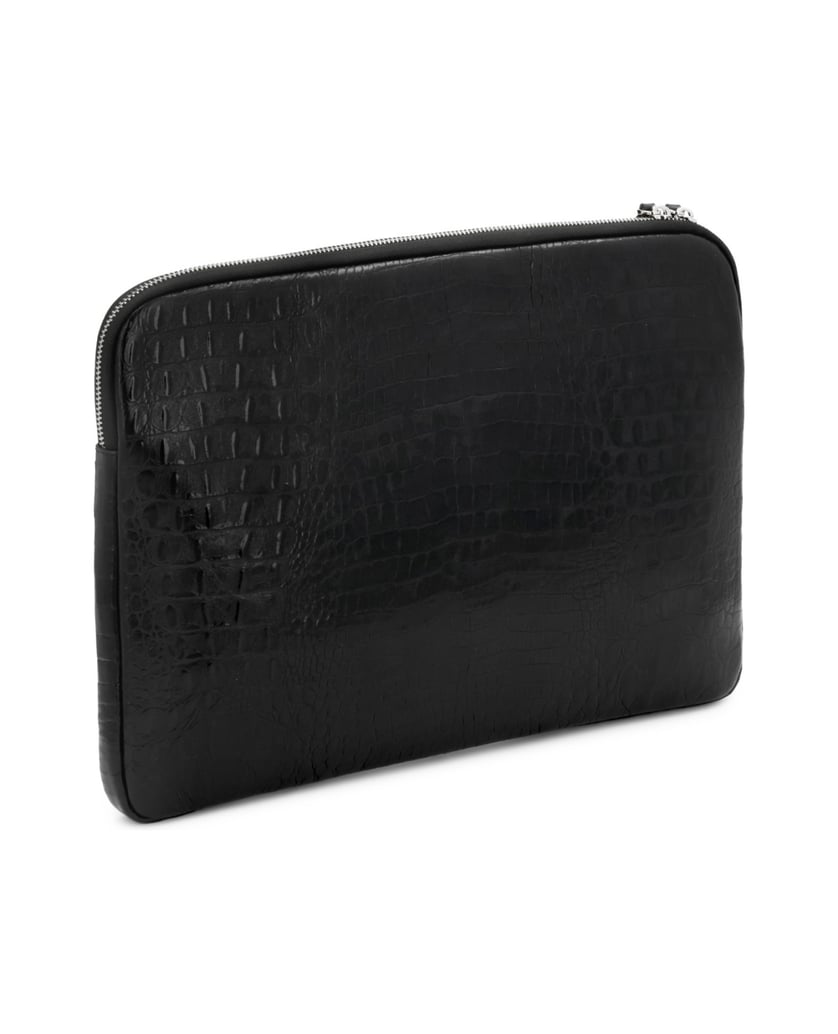 Kazar-Laptop-Tasche-aus-geprägtem-Leder-schwarz