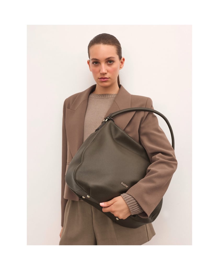 Kazar-Hobo-Tasche-mit-Henkel-in-Oliv-grün