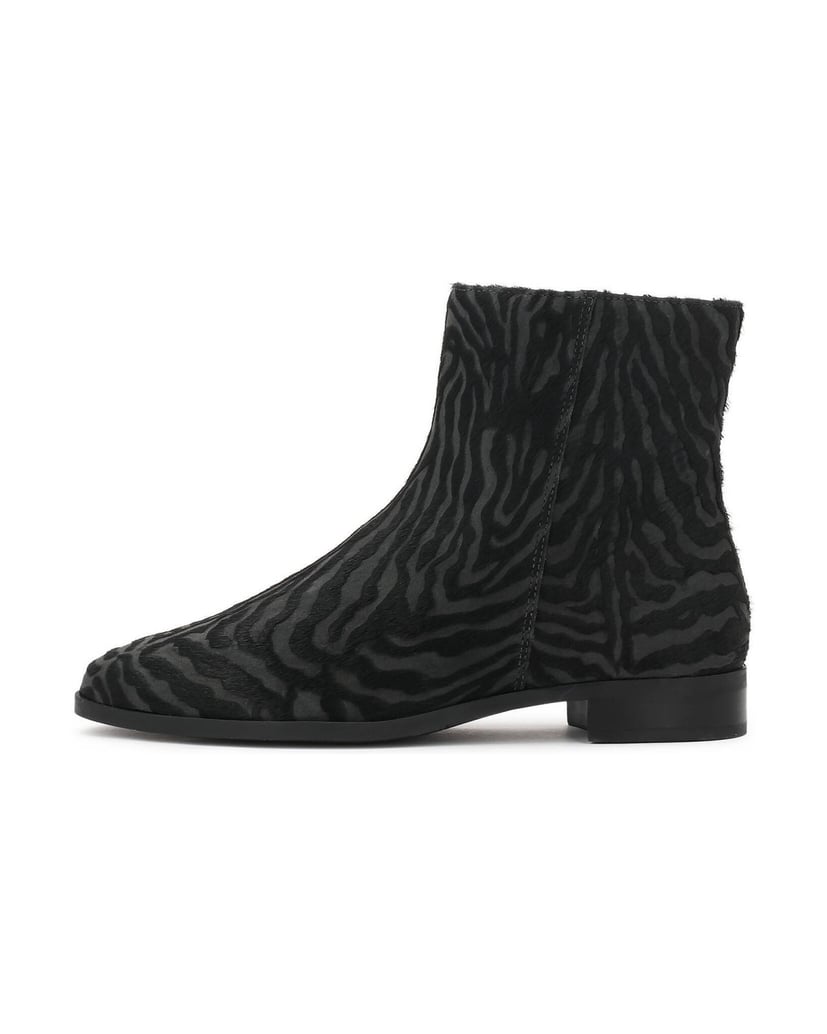 Kazar-Gemusterte-Lederstiefel-mit-Naturhaar-Finish-schwarz