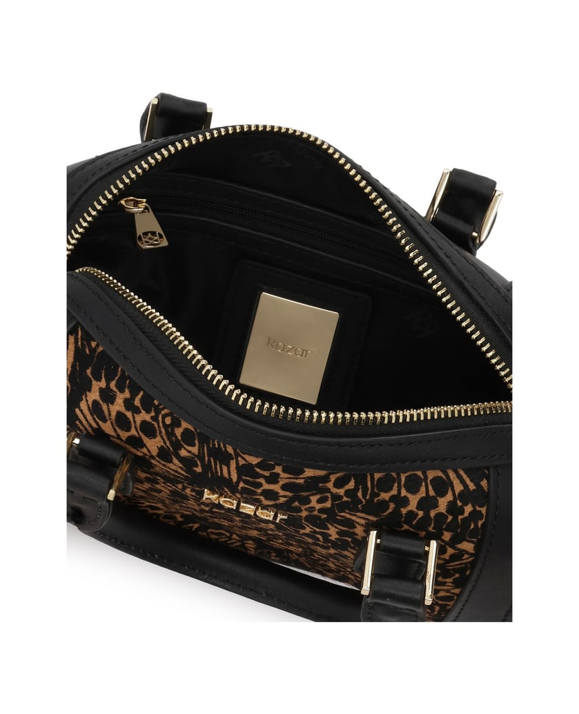 Kazar-Kleine-Handtasche-mit-abstraktem-Muster-schwarz