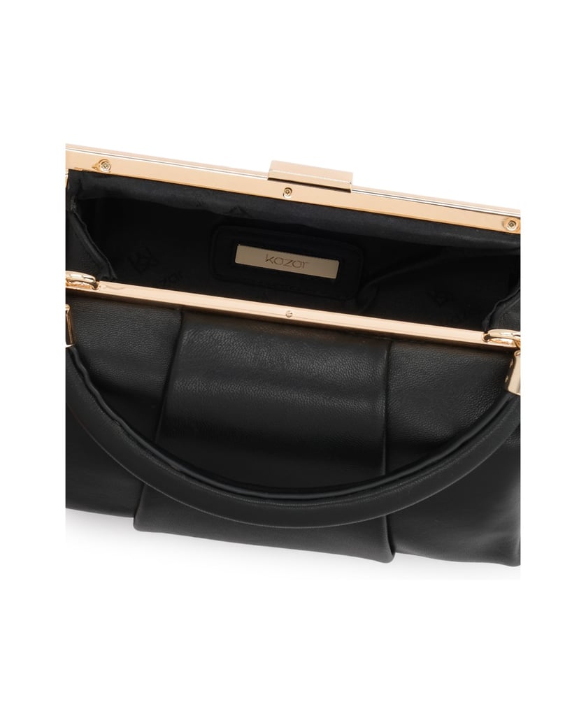 Kazar-Elegante-schwarze-Clutch-Tasche-mit-fester-Konstruktion-schwarz