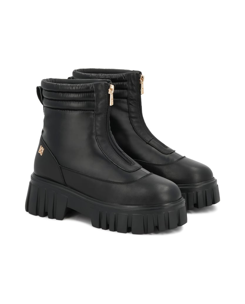 Kazar-Stiefel-mit-einem-Reißverschluss-auf-der-Vorderseite-schwarz