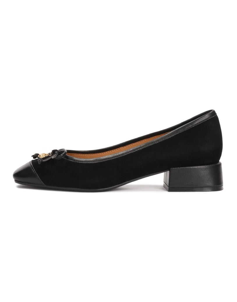 Kazar-Niedrige-Pumps-aus-Wildleder-und-Glattleder-schwarz