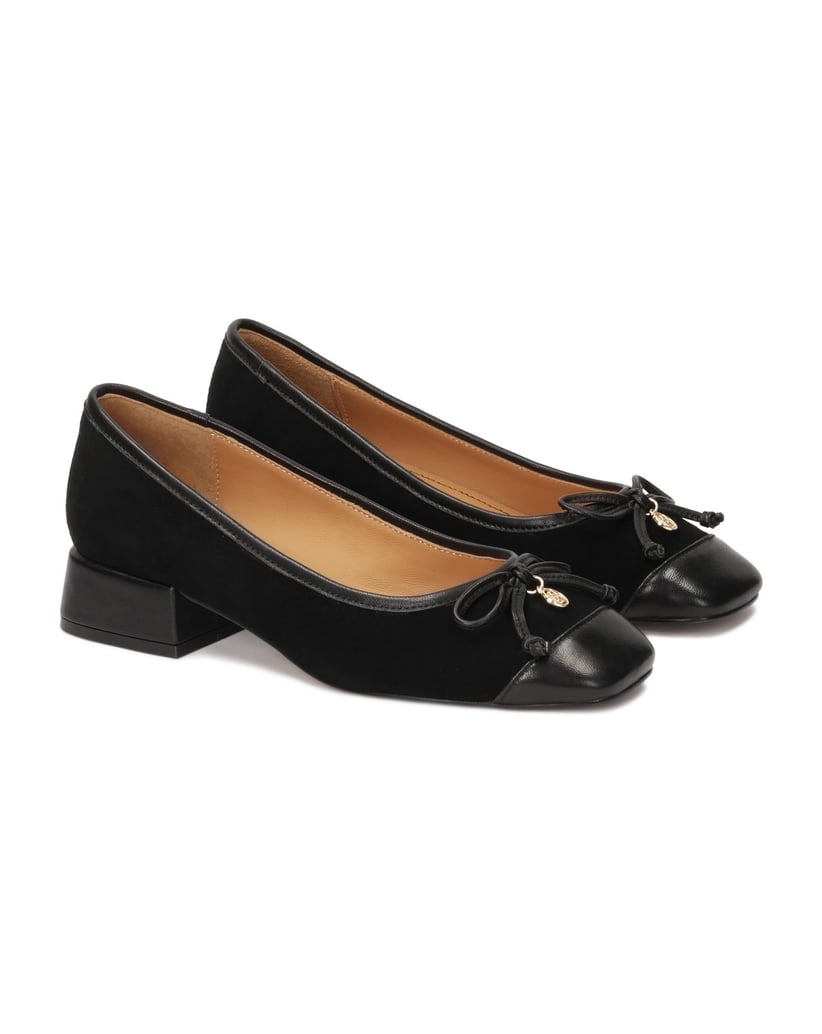 Kazar-Niedrige-Pumps-aus-Wildleder-und-Glattleder-schwarz