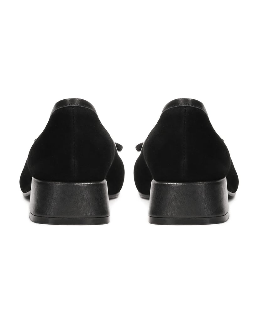 Kazar-Niedrige-Pumps-aus-Wildleder-und-Glattleder-schwarz