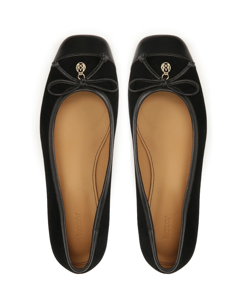 Kazar-Niedrige-Pumps-aus-Wildleder-und-Glattleder-schwarz