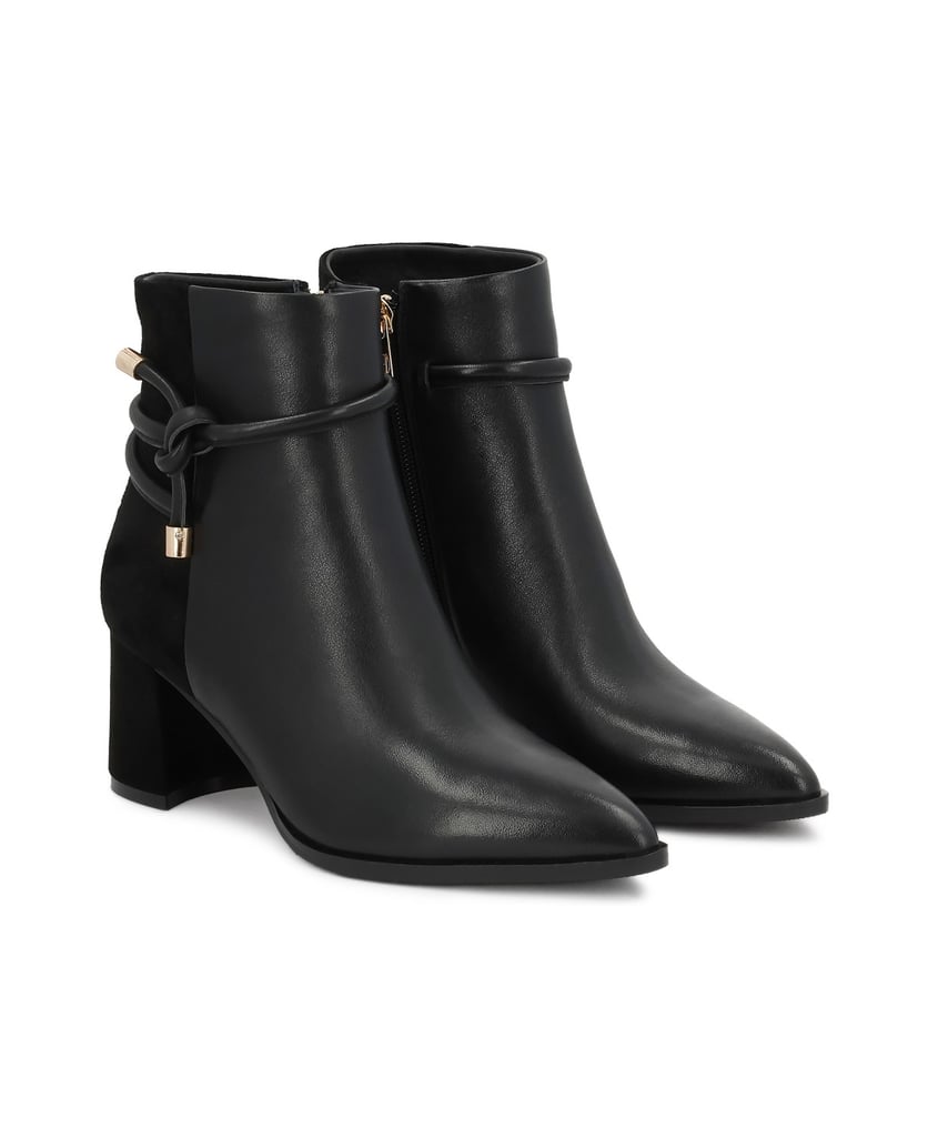 Kazar-Schwarze-Stiefel-aus-Wildleder-und-Glattleder-schwarz