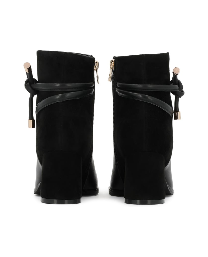 Kazar-Schwarze-Stiefel-aus-Wildleder-und-Glattleder-schwarz