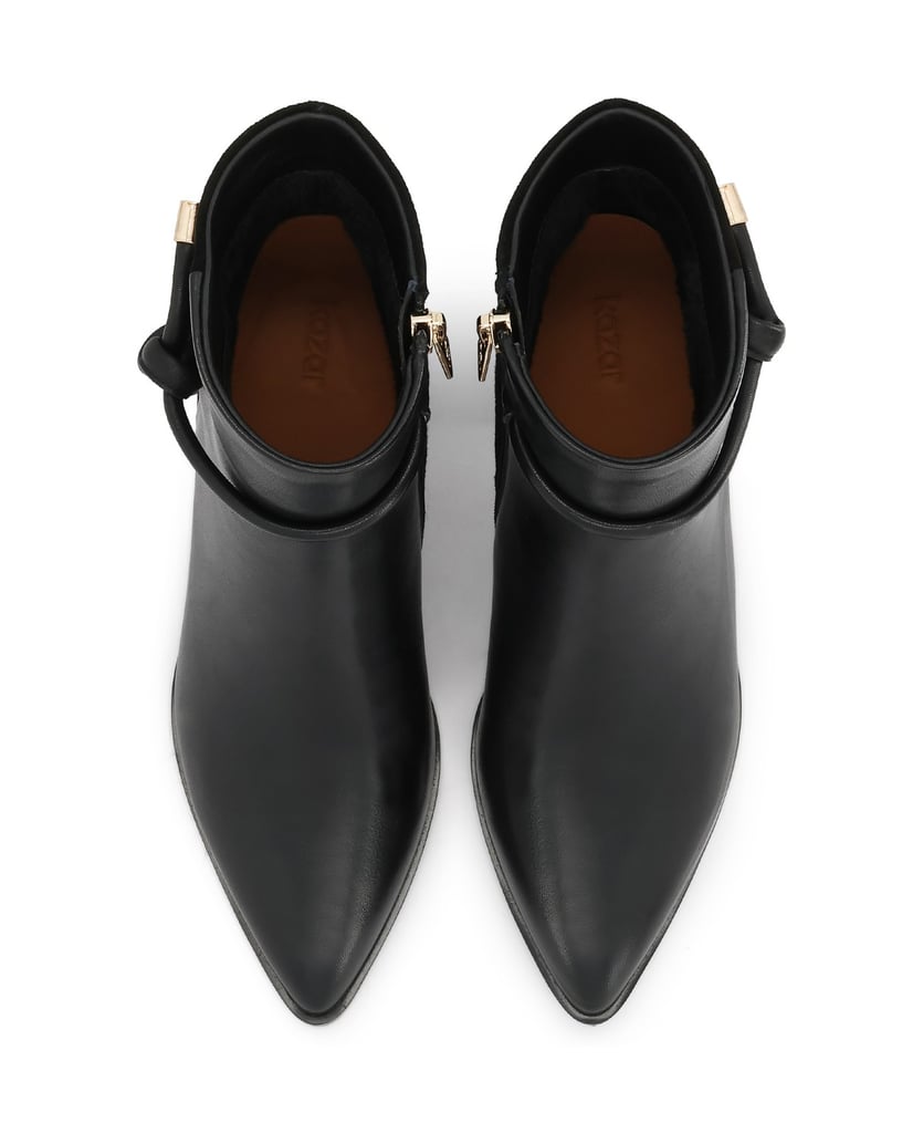 Kazar-Schwarze-Stiefel-aus-Wildleder-und-Glattleder-schwarz