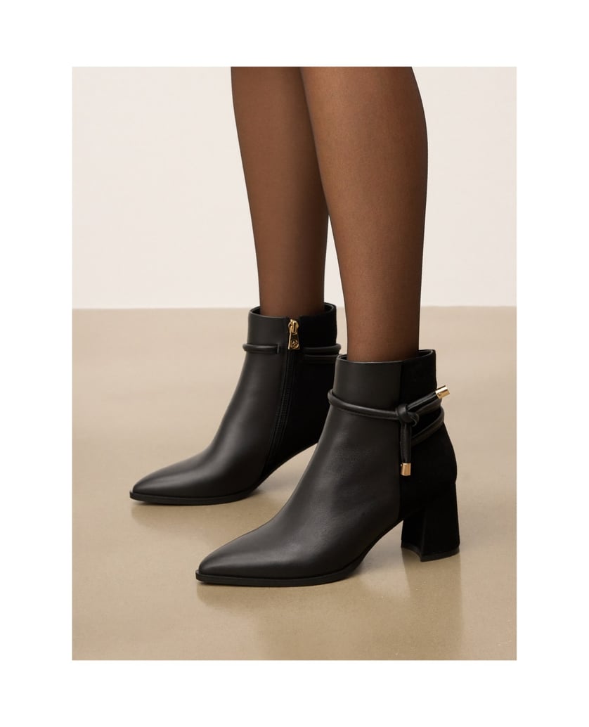 Kazar-Schwarze-Stiefel-aus-Wildleder-und-Glattleder-schwarz