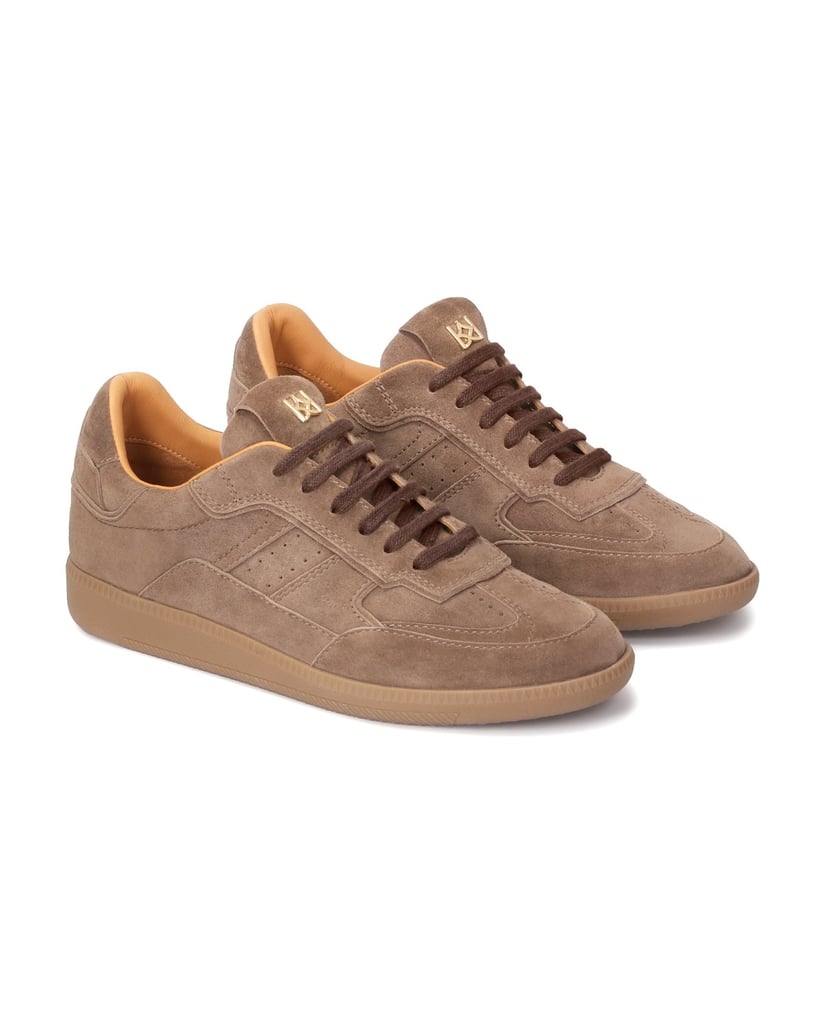 Kazar-Wildleder-Sneaker-mit-Nähten-und-Perforationen-braun