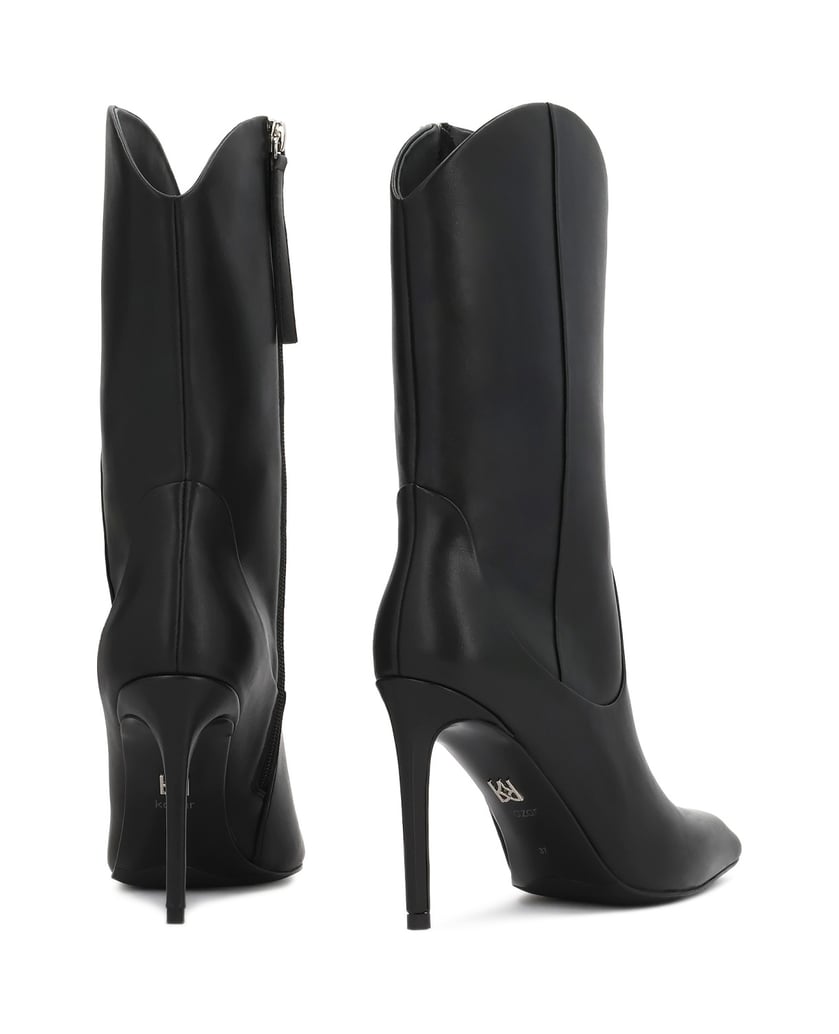 Kazar-Stiefel-mit-Absatz-aus-Leder-und-abgerundetem-Schaft-schwarz