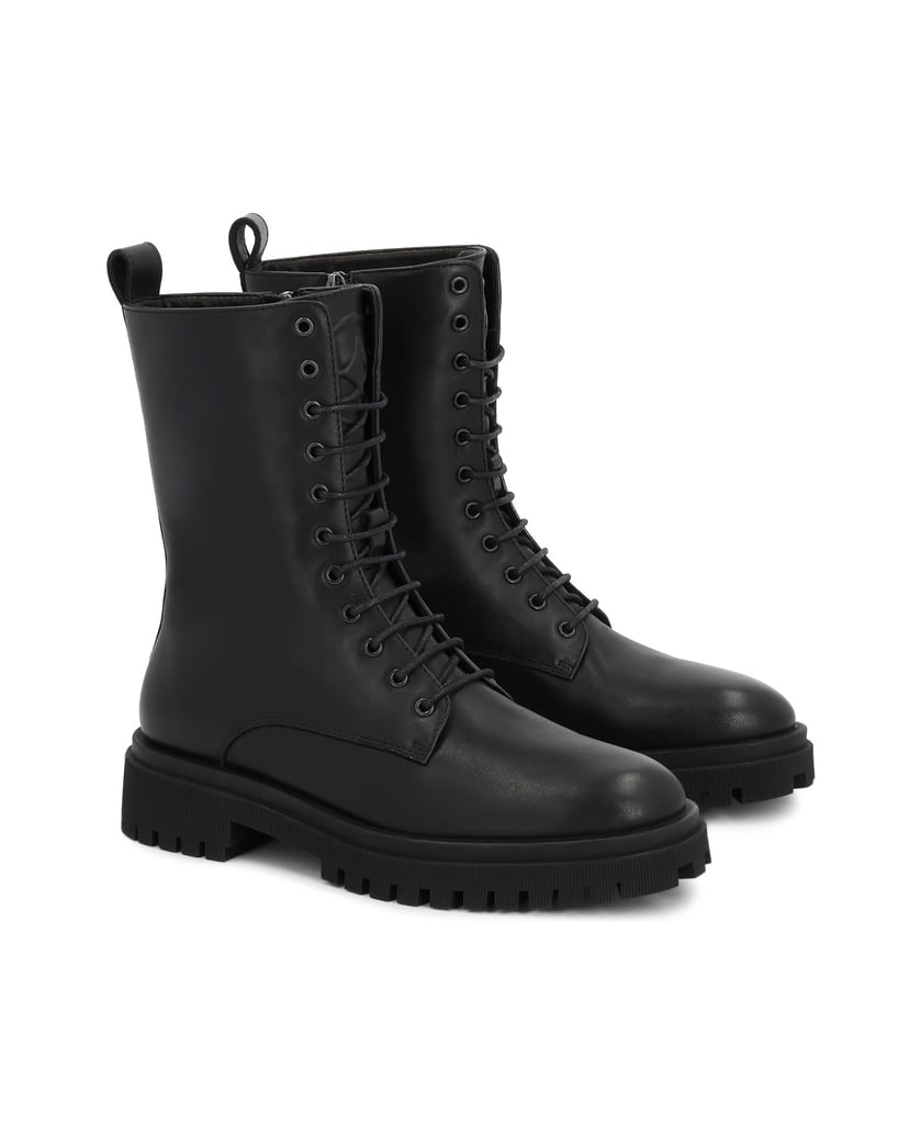 Kazar-Klassische-schwarze-Stiefel-mit-Kleeblatt-Sohle-schwarz