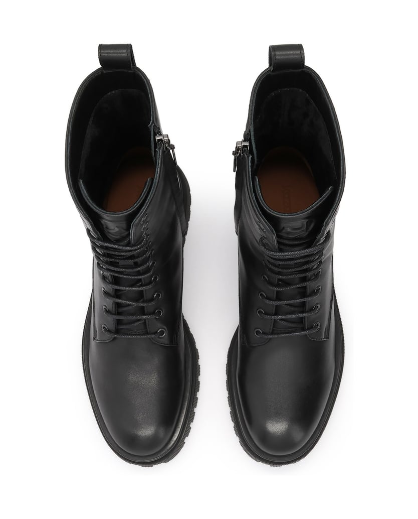 Kazar-Klassische-schwarze-Stiefel-mit-Kleeblatt-Sohle-schwarz