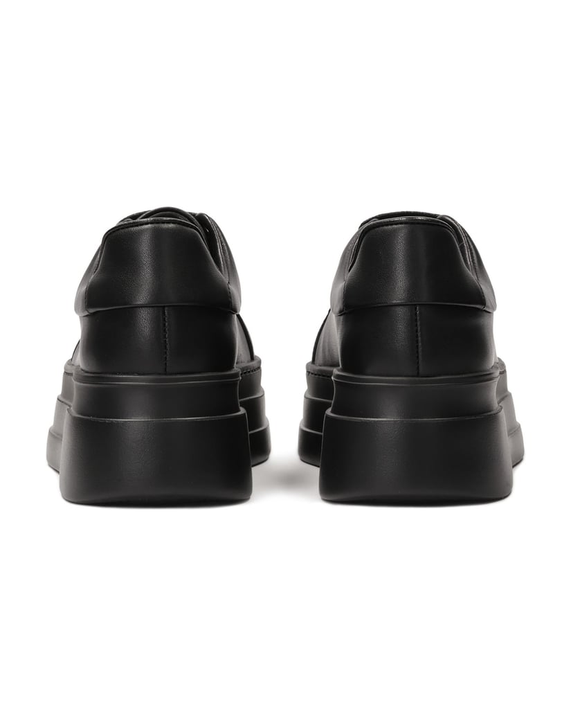 Kazar-Turnschuhe-aus-Leder-mit-dicker-gerader-Sohle-schwarz