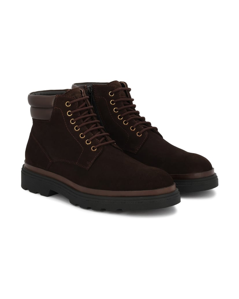Kazar-Braune-Wildlederstiefel-mit-weichem-Kragen-braun