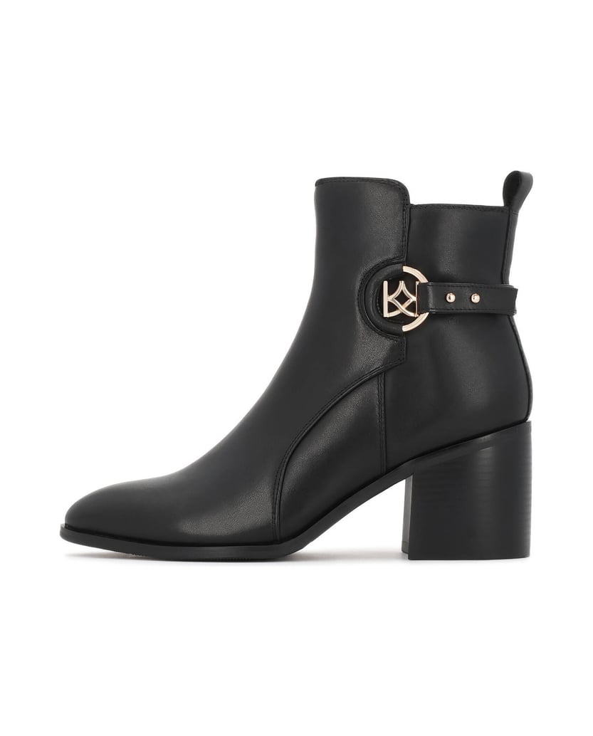Kazar-Lederstiefel-mit-breitem-Absatz-schwarz
