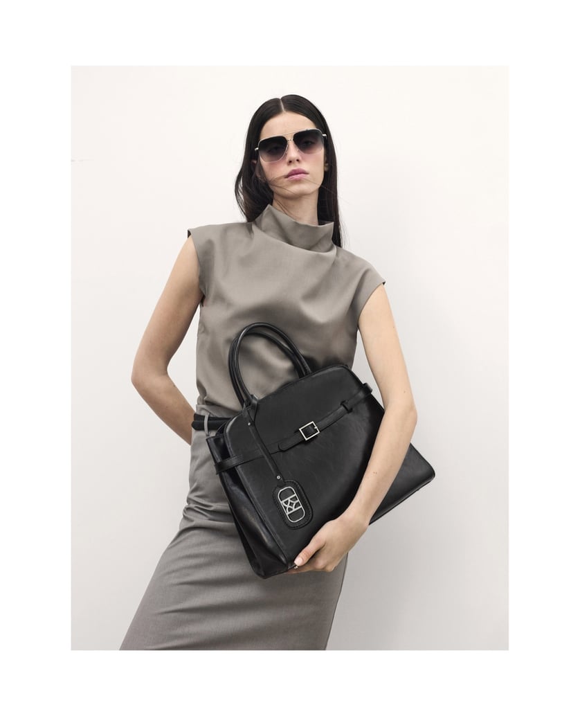 Kazar-Elegante-schwarze-Lederhandtasche-schwarz