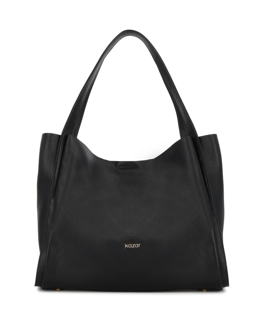 Kazar-Schwarze,-locker-sitzende-Handtasche-mit-Doppelgriff-schwarz