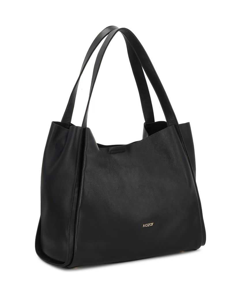 Kazar-Schwarze,-locker-sitzende-Handtasche-mit-Doppelgriff-schwarz