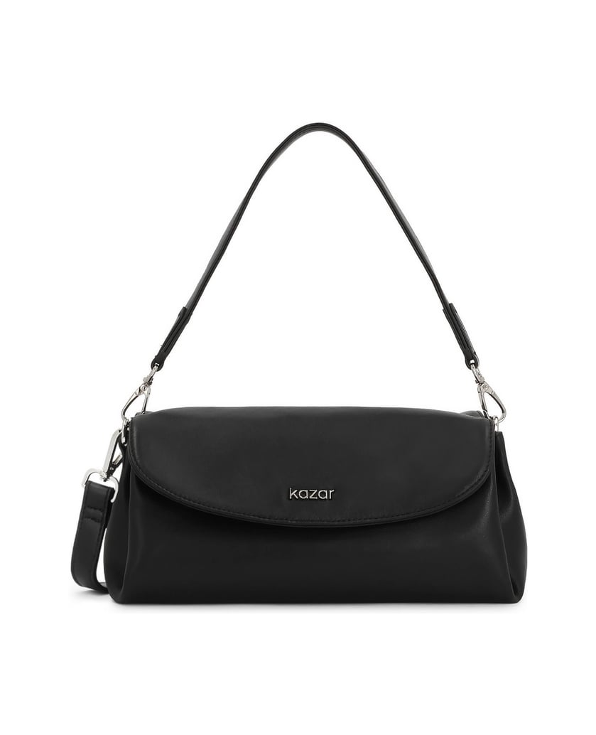 Kazar-Schwarze-Lederhandtasche-mit-abnehmbaren-Riemen-schwarz