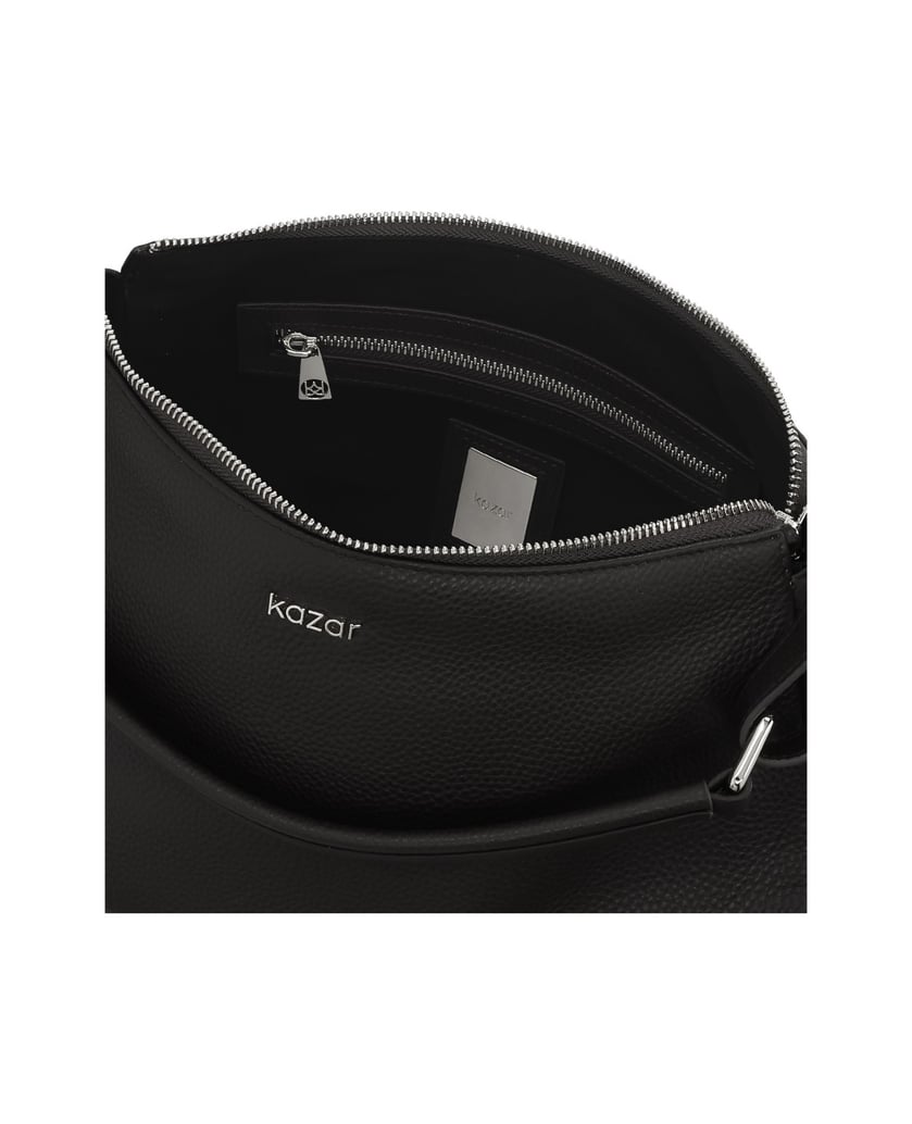 Kazar-Schwarze-Universal-Lederhandtasche-schwarz
