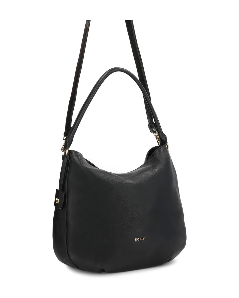 Kazar-Hobo-Tasche-aus-Leder-in-Schwarz-schwarz