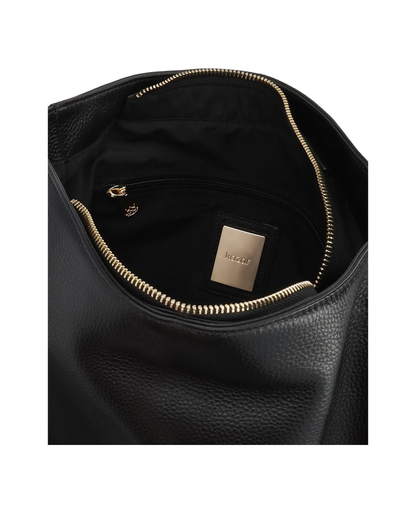 Kazar-Hobo-Tasche-aus-Leder-in-Schwarz-schwarz