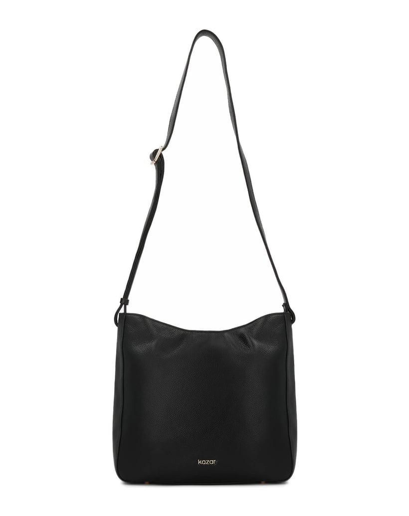 Kazar-Schwarze-Lederhandtasche-mit-verstellbarem-Riemen-schwarz