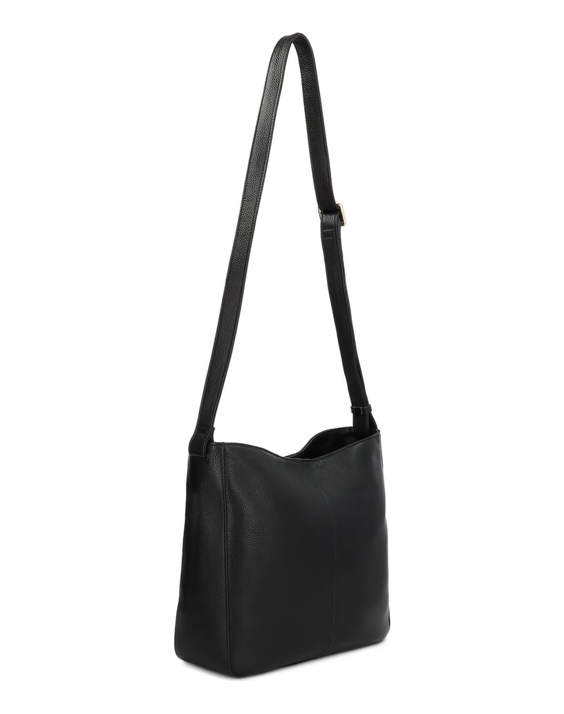 Kazar-Schwarze-Lederhandtasche-mit-verstellbarem-Riemen-schwarz