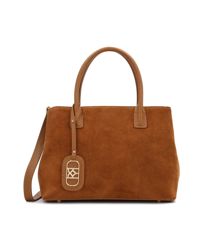 Kazar-Handtasche-und-Umhängetasche-aus-Wildleder-camel