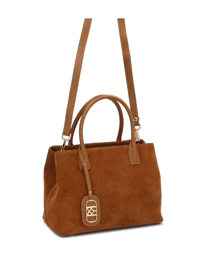 Kazar-Handtasche-und-Umhängetasche-aus-Wildleder-camel