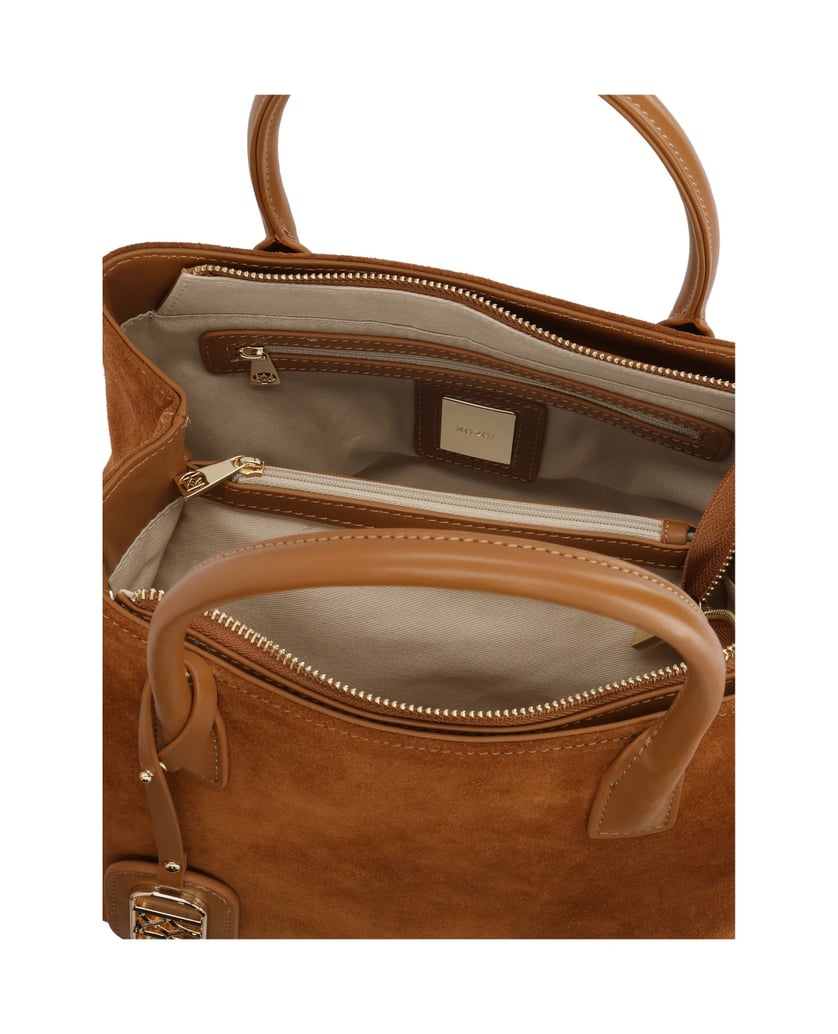 Kazar-Handtasche-und-Umhängetasche-aus-Wildleder-camel