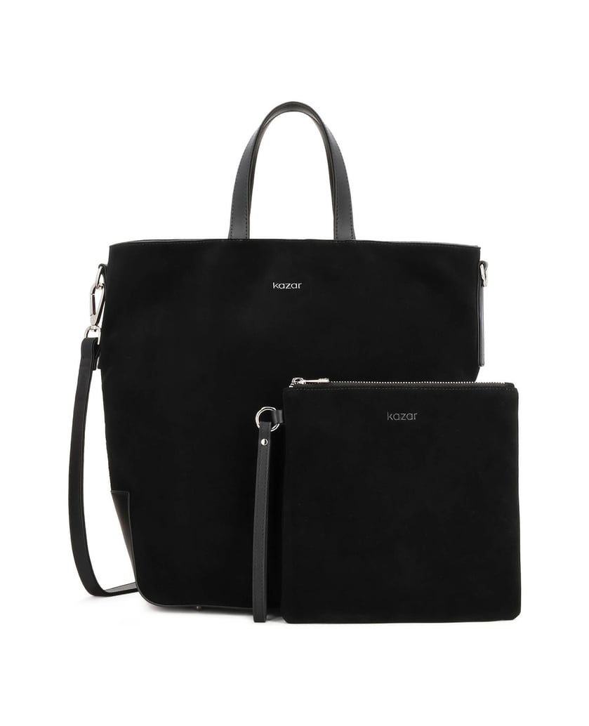 Kazar-Geräumige-schwarze-Wildlederhandtasche-schwarz