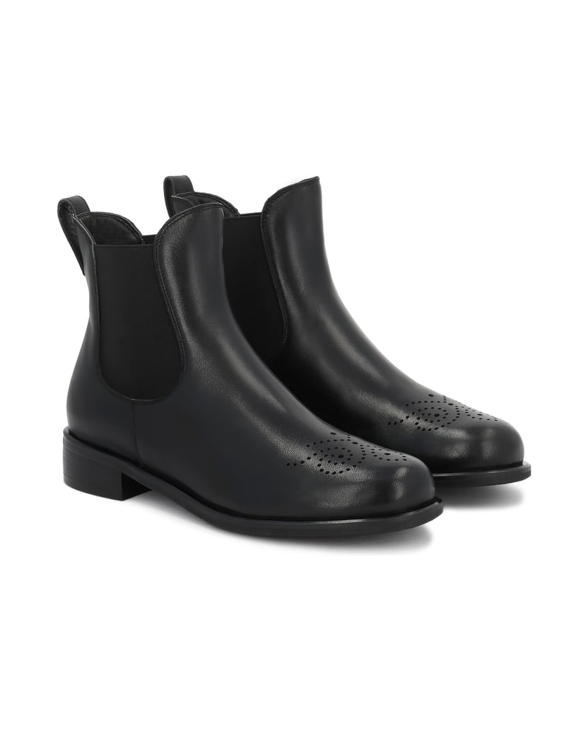 Kazar-Schwarze-Chelsea-Stiefel-aus-Leder-schwarz