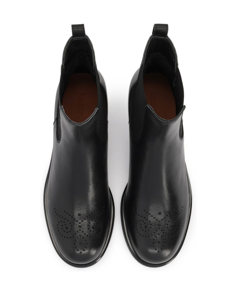 Kazar-Schwarze-Chelsea-Stiefel-aus-Leder-schwarz